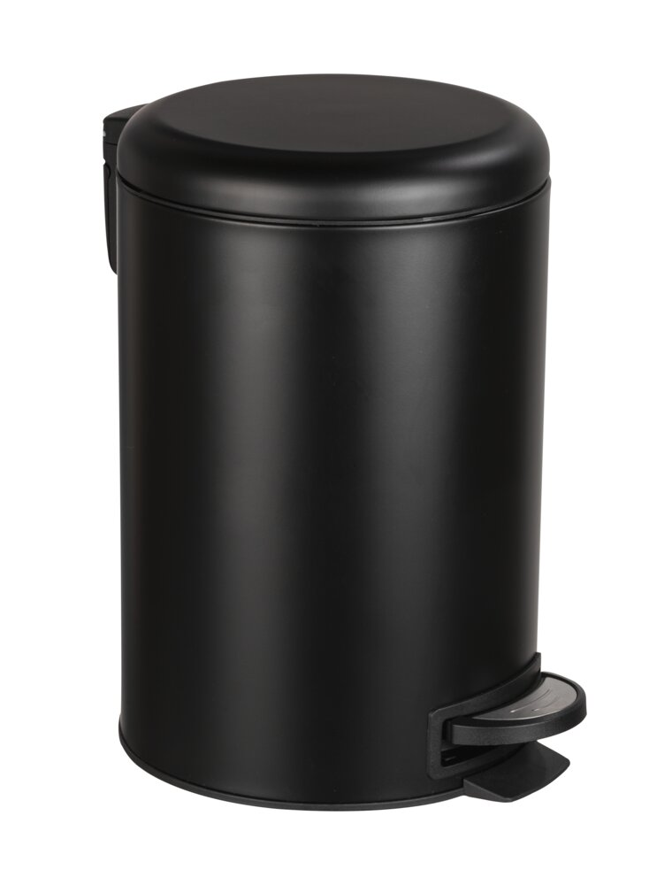 Treteimer Mod. Leman Easy-Close Schwarz 12 L  mit herausnehmbarem Einsatz