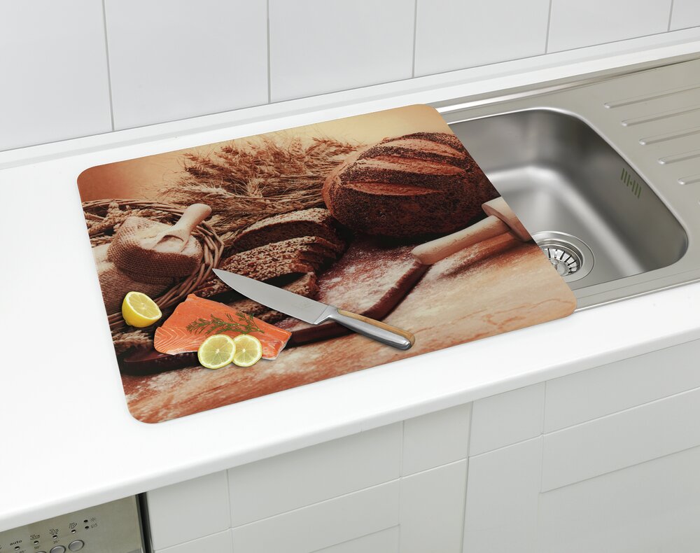 Multi-Platte Mod. Brot  Abdeckung, Spritzschutz und Schneidebrett