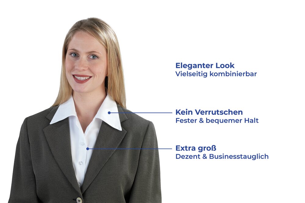 Blusenkragen weiß  waschbar bei 30 °C