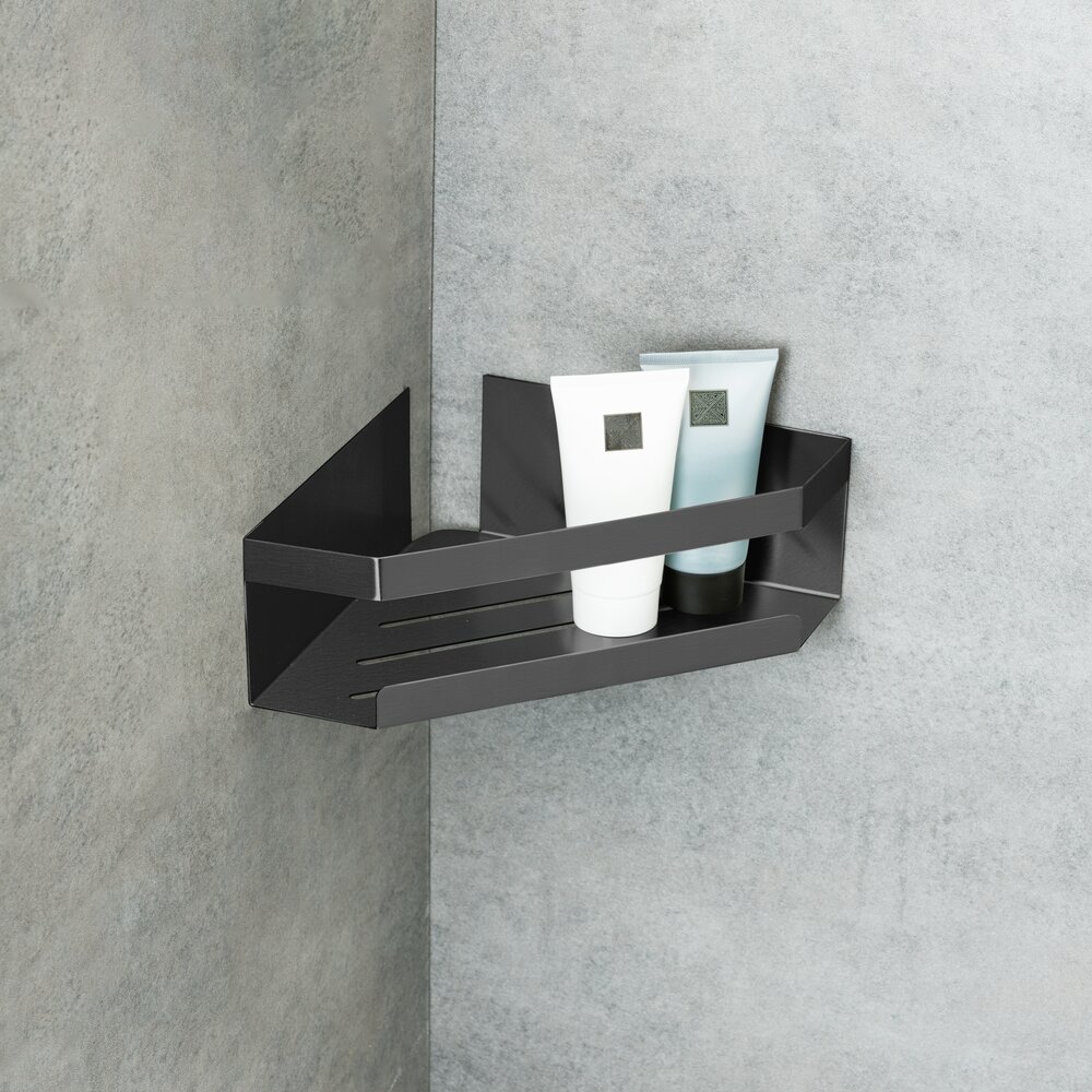 Eckablage Mod. MELETO Gun-Metal Grey  aus Edelstahl