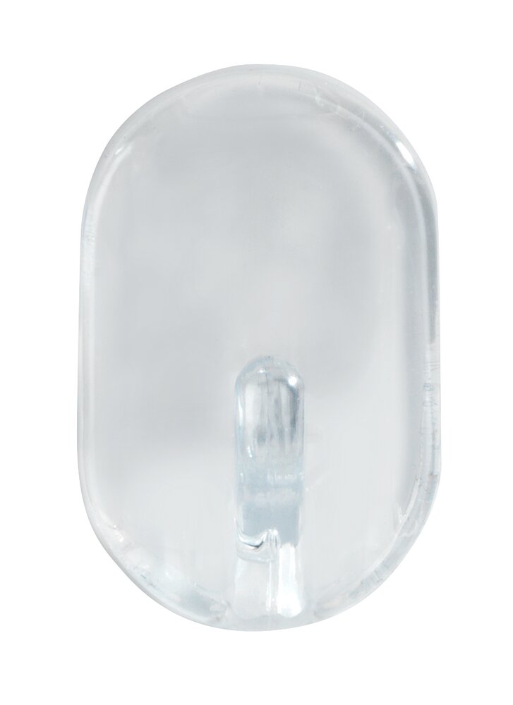 Ovalhaken mittel transparent 3er