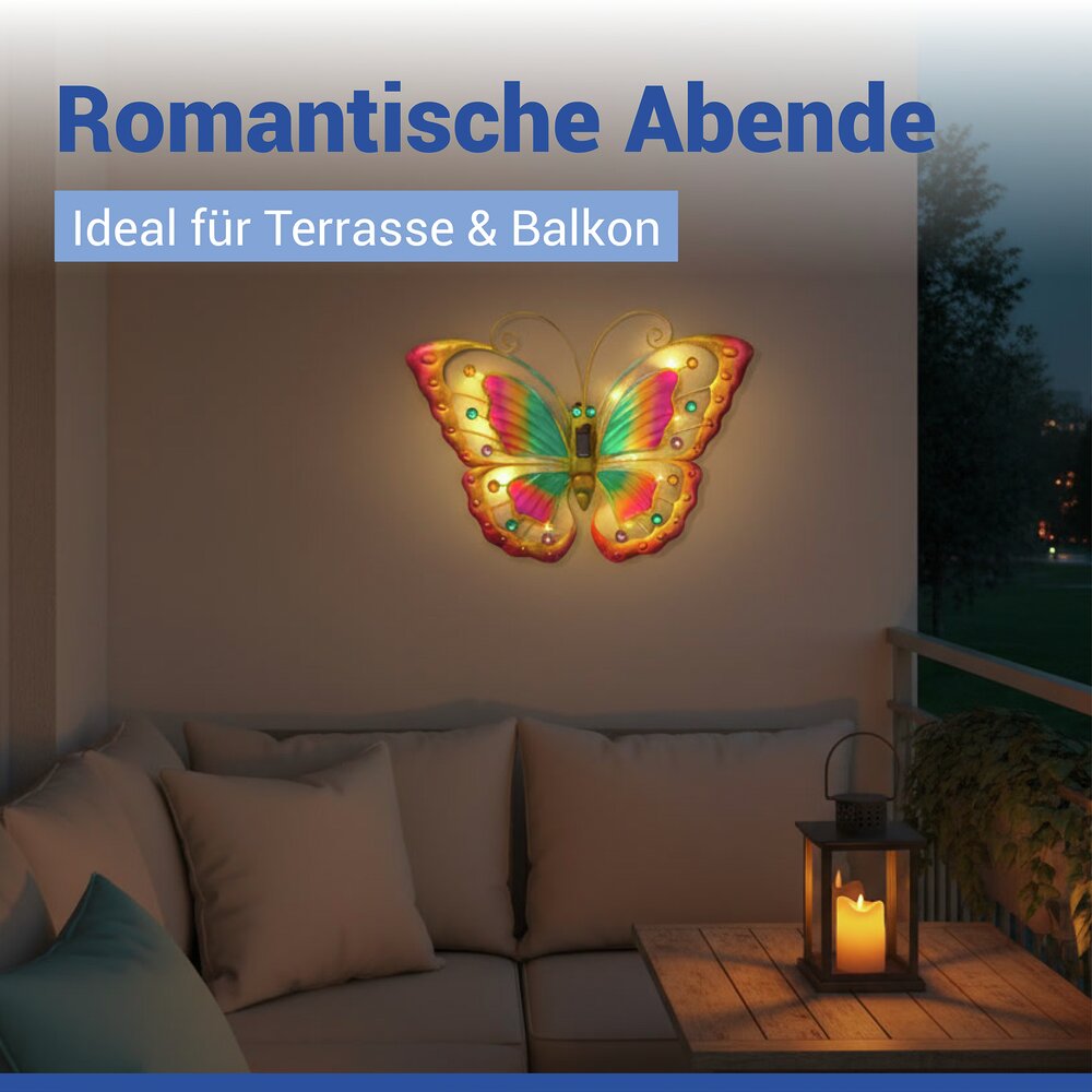 LED Solarleuchte Schmetterling  dekorative Gartenbeleuchtung