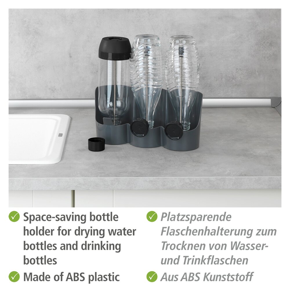 Flaschenhalter Mod. Filia  zum schnellen Trocknen für bis zu 3 Flaschen