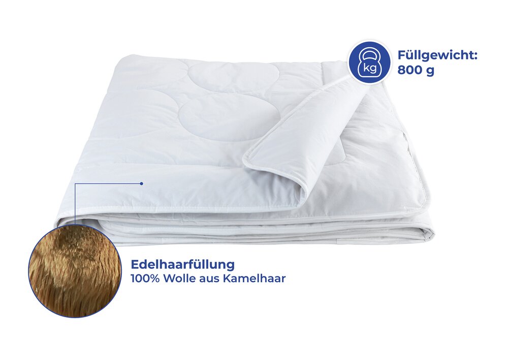 Bettdecke Kamel Haar  Decke mit natürlichem Temperaturausgleich