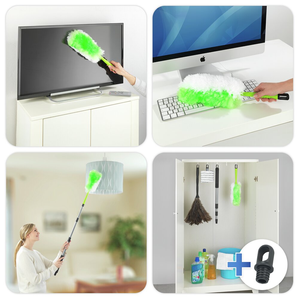 Staubwedel 2in1 mit Teleskopstiel  flexibler Kopf