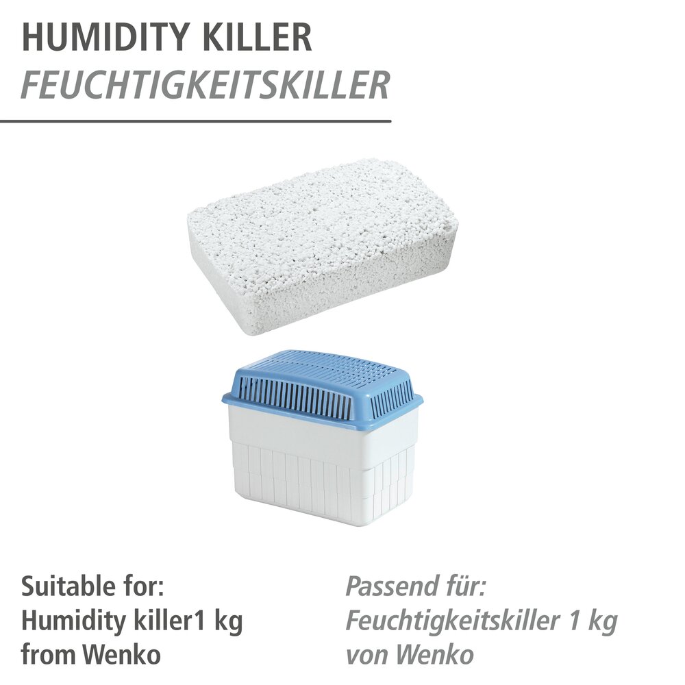 navulpak luchtontvochtiger, wit, 3x1kg, calciumchloride, sinaasappelgeur