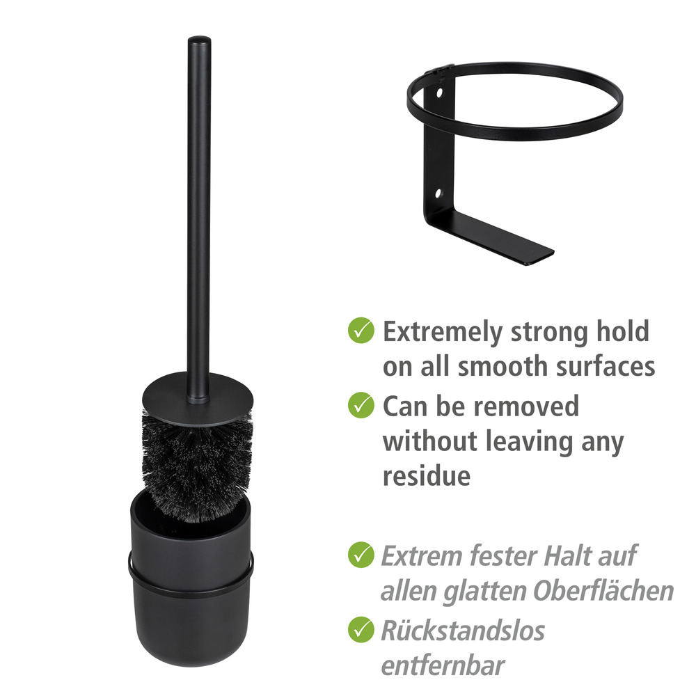 Turbo-Loc® WC-Garnitur Carpino Schwarz  Befestigen ohne Bohren