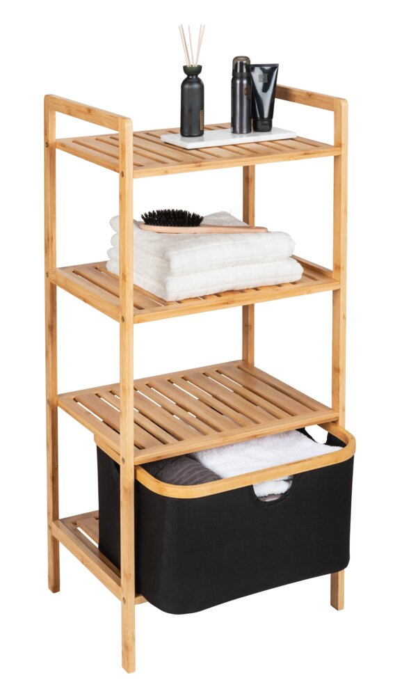 Étagère à 3 niveaux Mod. Ecori  bambou certifié FSC®, polyester