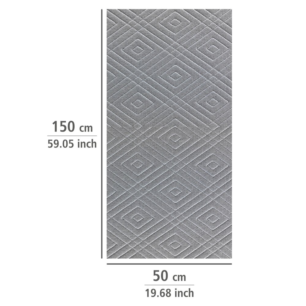 Tapis anti-dérapant Design gris  150 x 50 cm, découpable