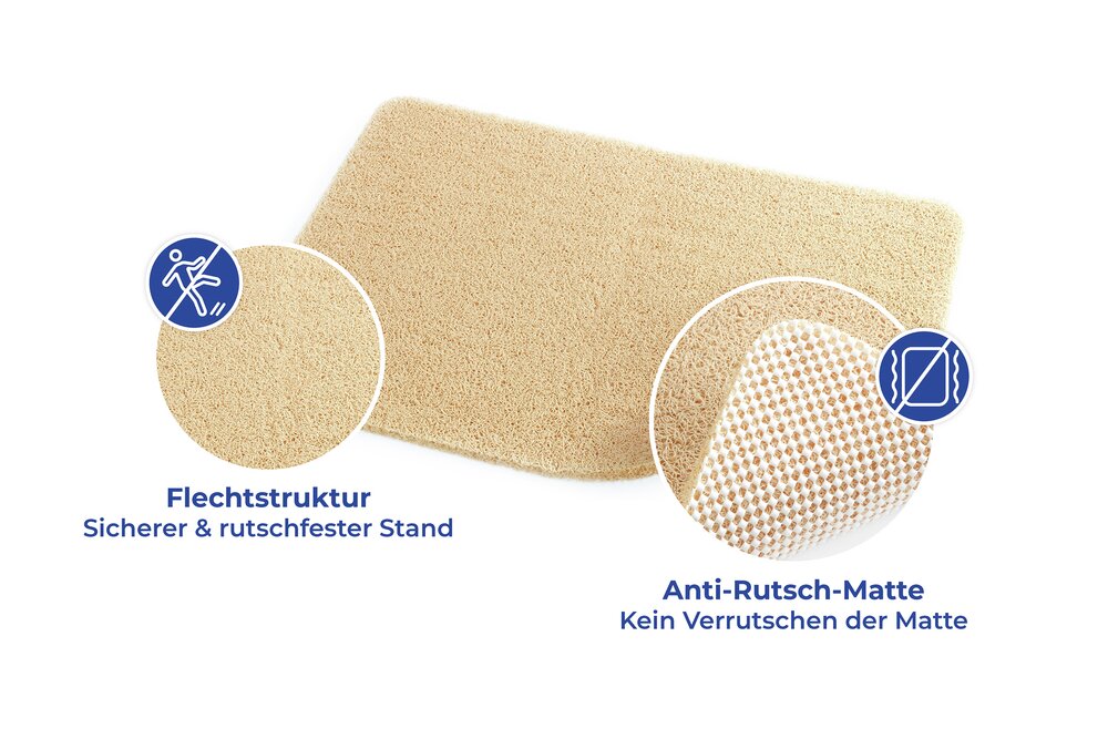Fußmatte Mod. Wellness Beige, 40 x 60 cm  rutschhemmend