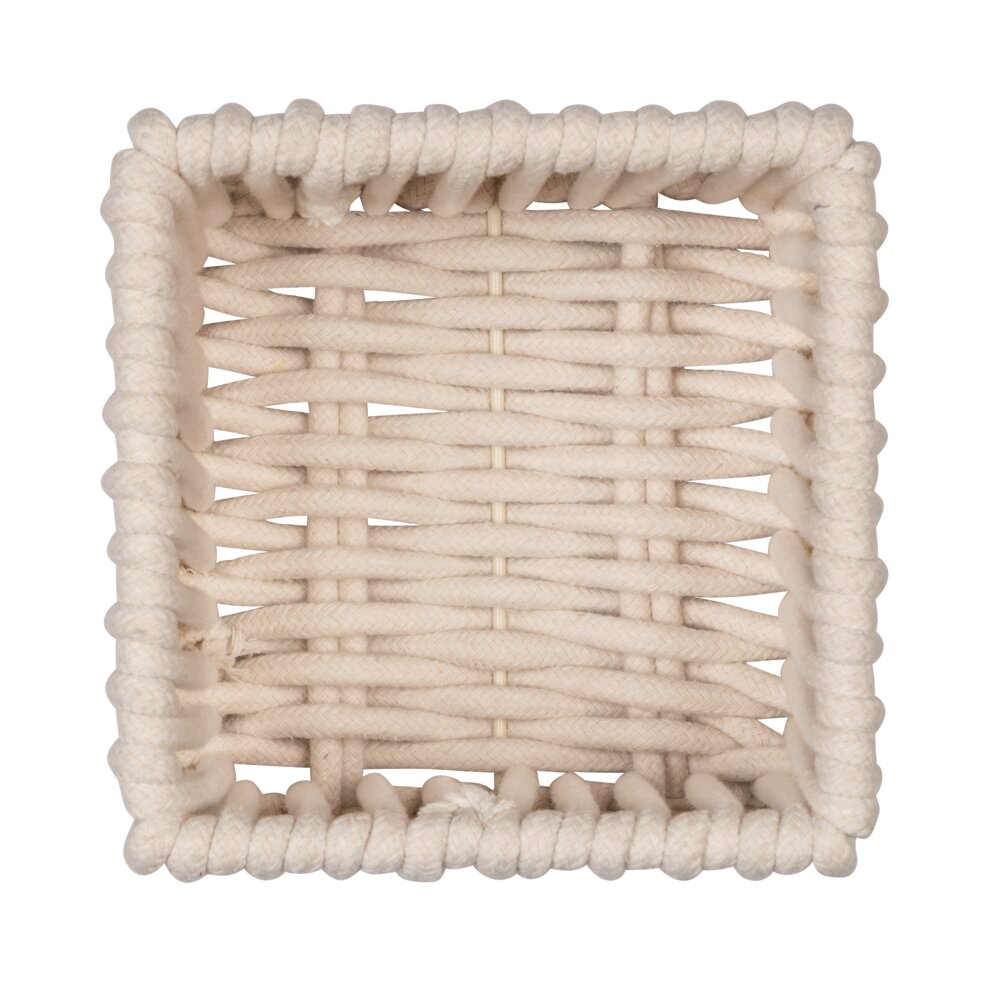 Paniers de salle de bain Zovo S, naturel, lot de 2  avec cordon en coton et polyester