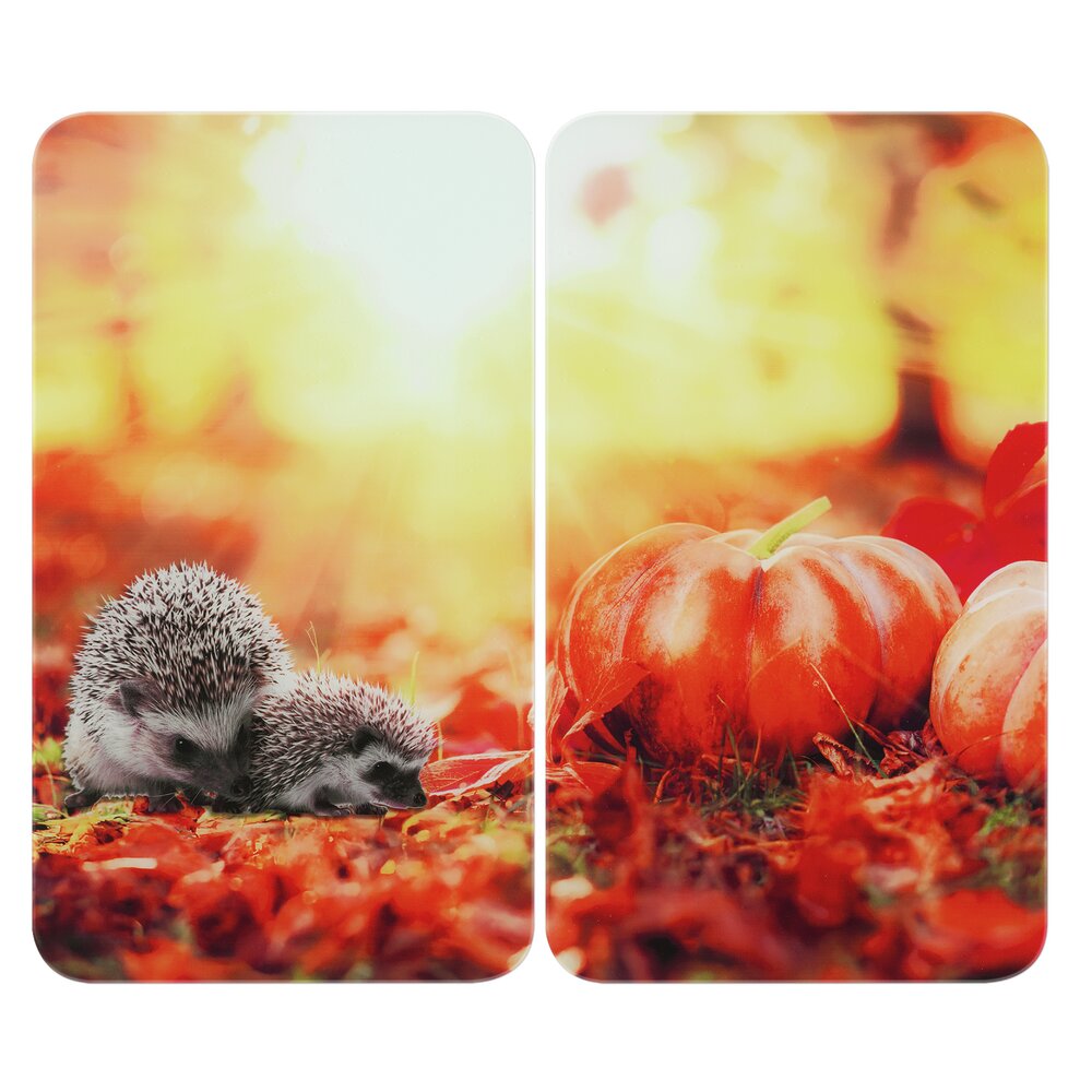 Plaque de Recouvrement Universelle Mod. Automne, set de 2  pour tous les types de cuisinières