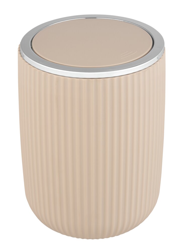 Schwingdeckeleimer Mod. Agropoli S Beige Kosmetikeimer mit Schwingdeckel, 2 l