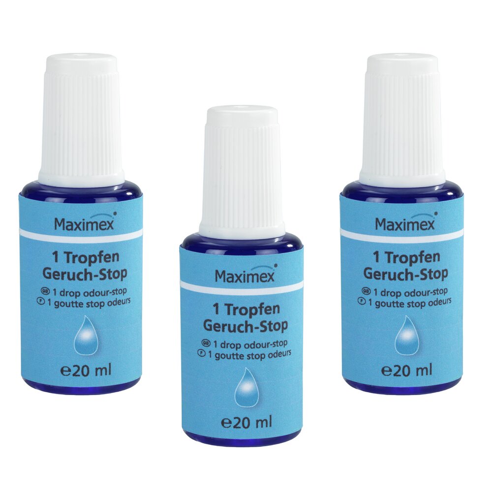 1-Tropfen Geruch-STOP, 3 x 20 ml  verhindert unangenehme Gerüche