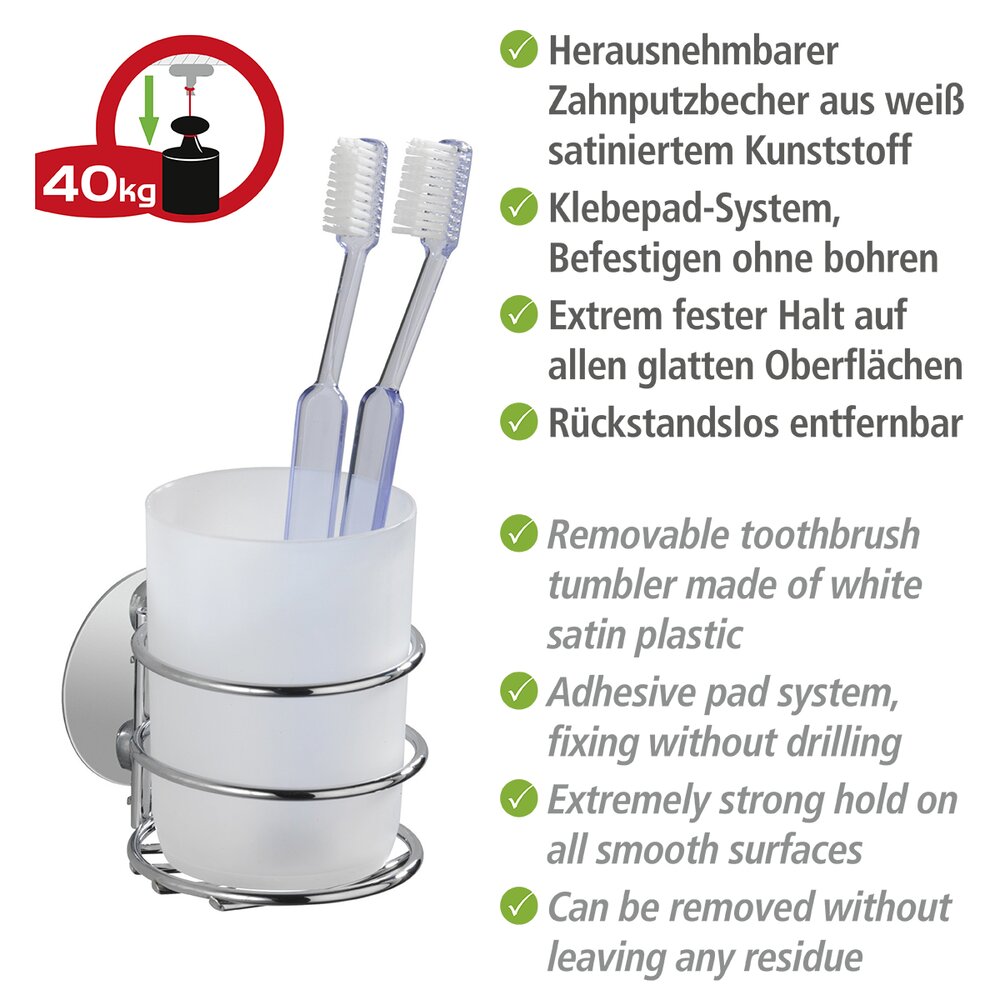 Turbo-Loc® Seifenspender und Zahnputzbecher  Befestigen ohne bohren