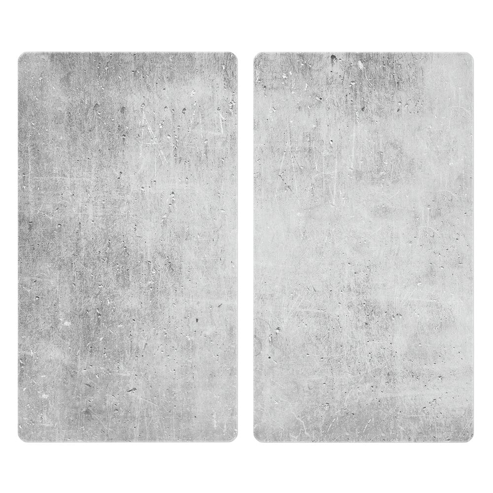 Couvre-plaques de cuisson Mod. Béton, lot de 2  pour vitrocéramique et induction