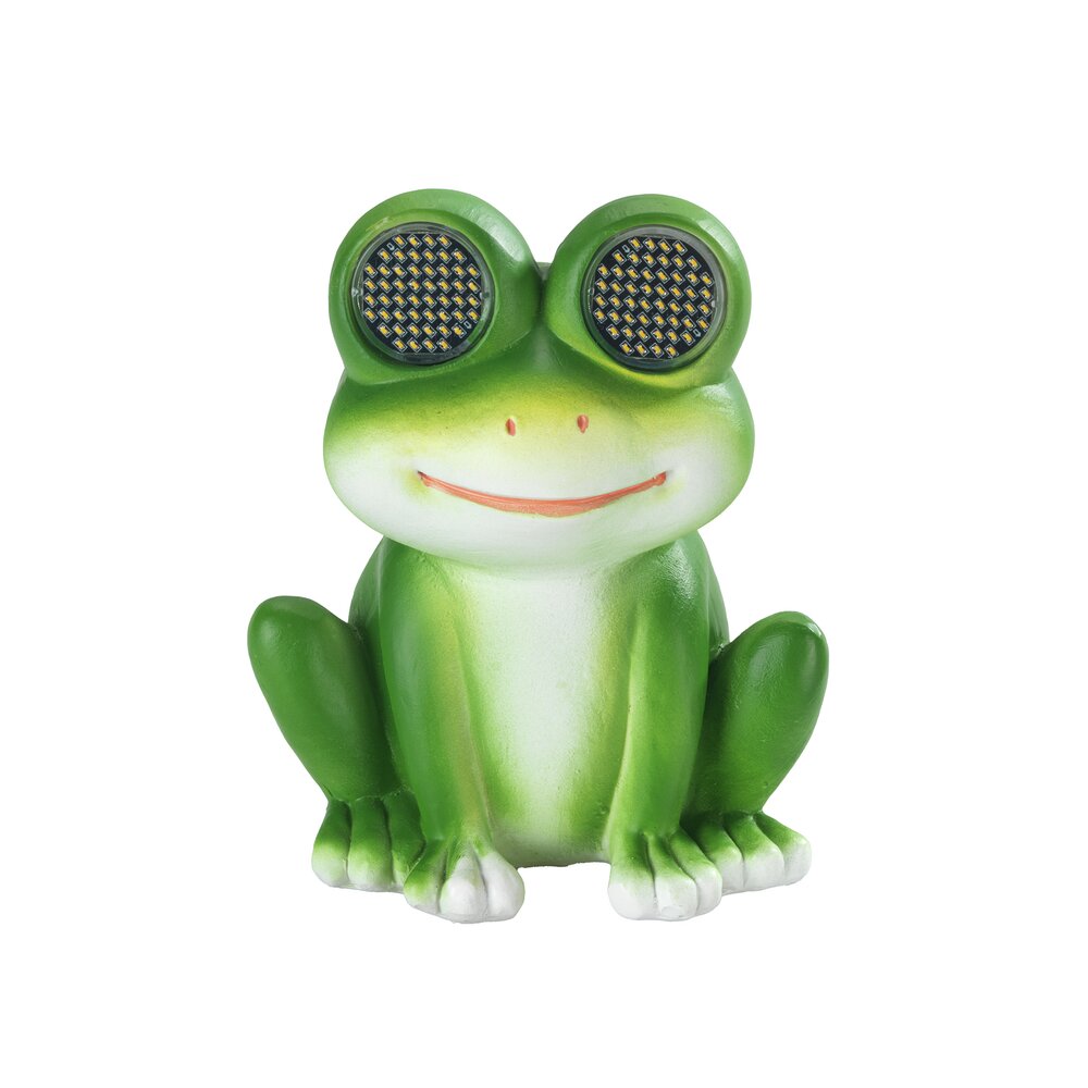 LED Gartenfigur Frosch Mod. Blinky Eyes  solarbetriebene Gartendekoration mit leuchtenden Augen