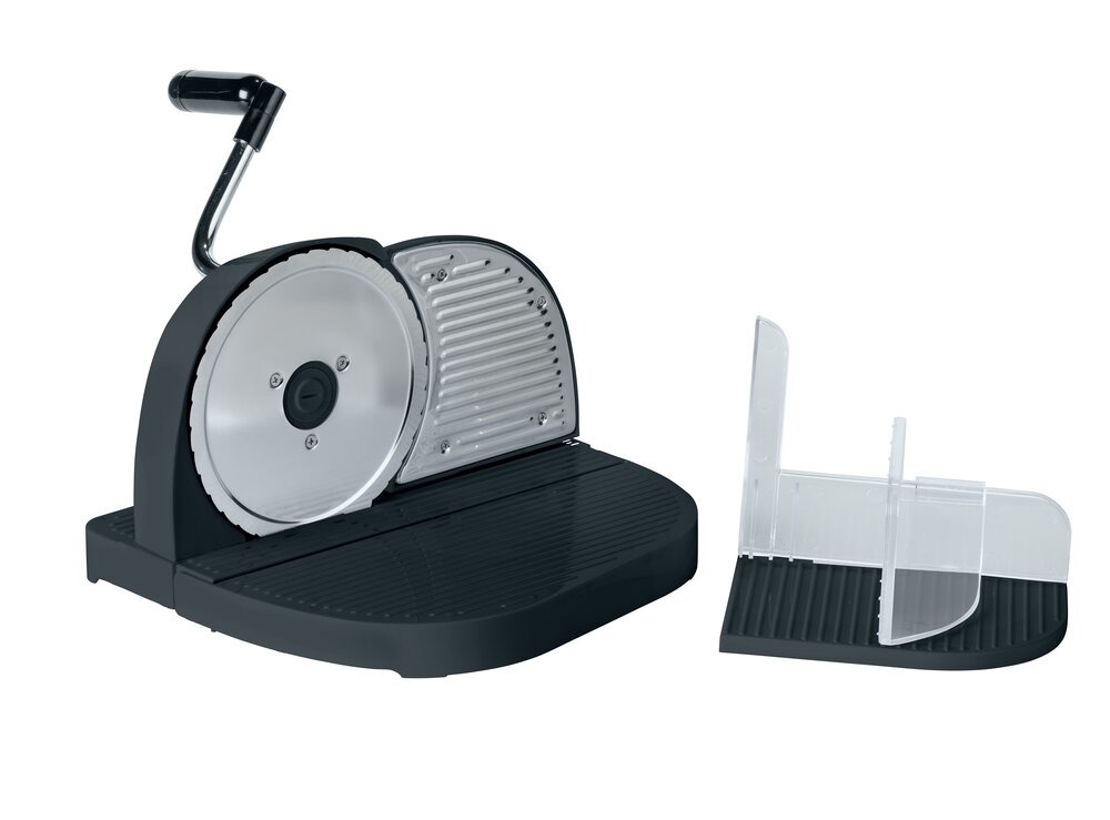 Brotschneidemaschine Schwarz inkl. Restehalter