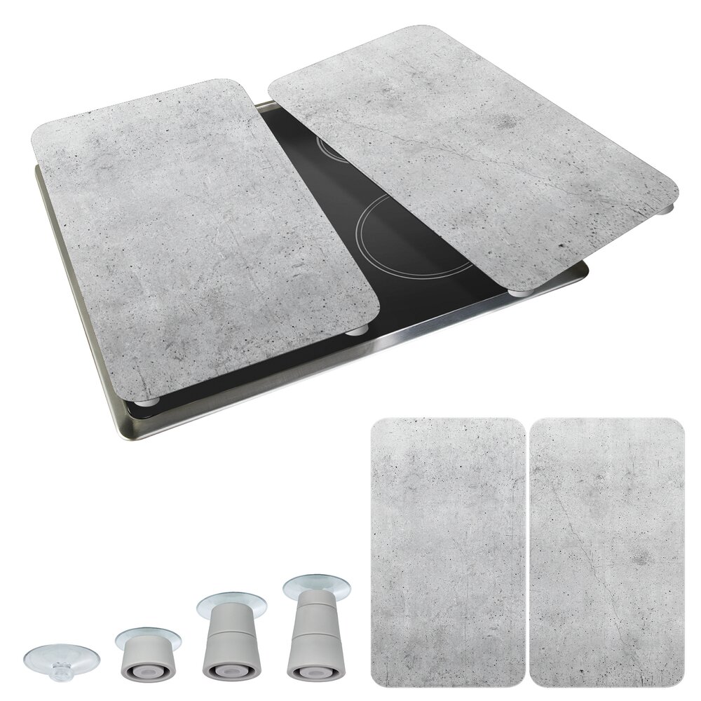 Herdabdeckplatte Universal Mod. Beton, 2er Set  für alle Herdarten geeignet