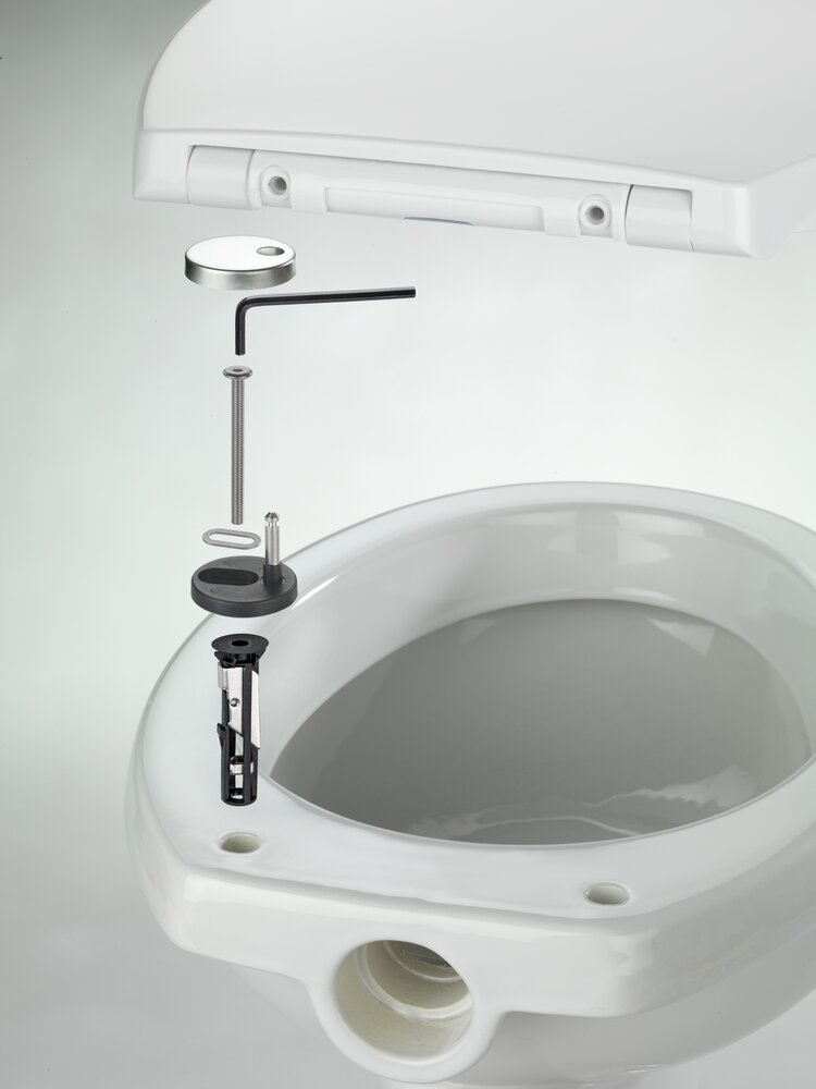 Fixation pour abattants de WC Easy-Close  kit de rechange avec chevilles basculantes
