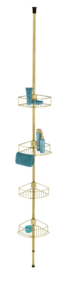 Étagère d'angle télescopique Dolcedo doré mat  inoxydable