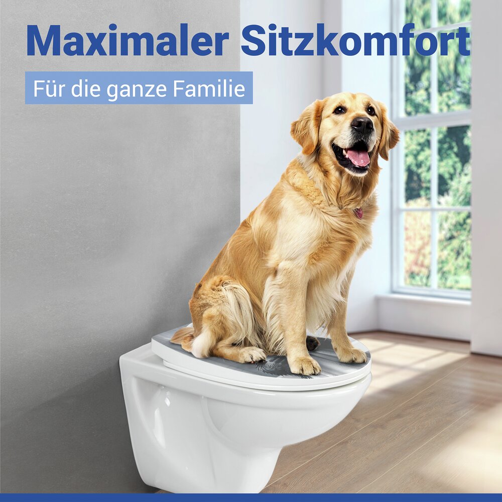 WC-Sitz Mod. Biban  Toilettensitz mit Absenkautomatik und Relief-Druck