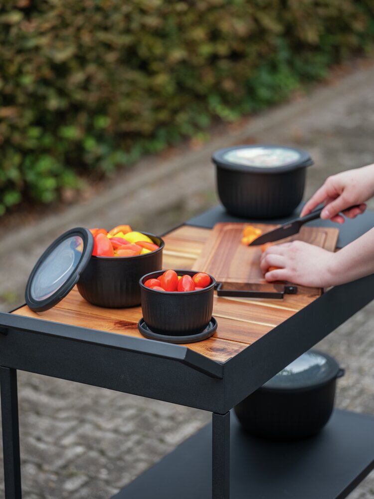 Boîte de conservation alimentaire Mod. Bowie, 4 pièces  convient pour réfrigérateur, congélateur & micro-ondes