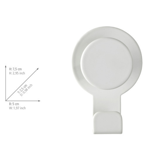 Crochet mural Blandas Blanc mat  acier inox