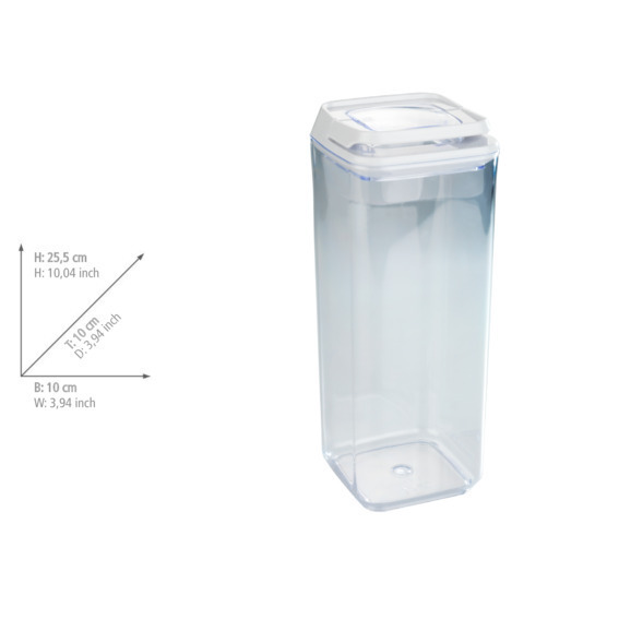 Aufbewahrungsdose Mod. Turin 1,7 l  stapelbare Vorratsdose mit Sichtfenster