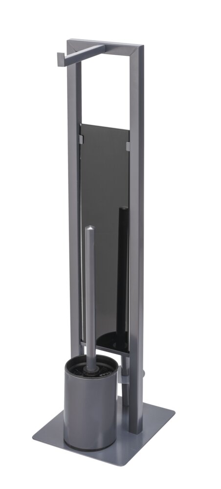 Combiné WC Rivalta, gris  Plaque en verre de sécurité