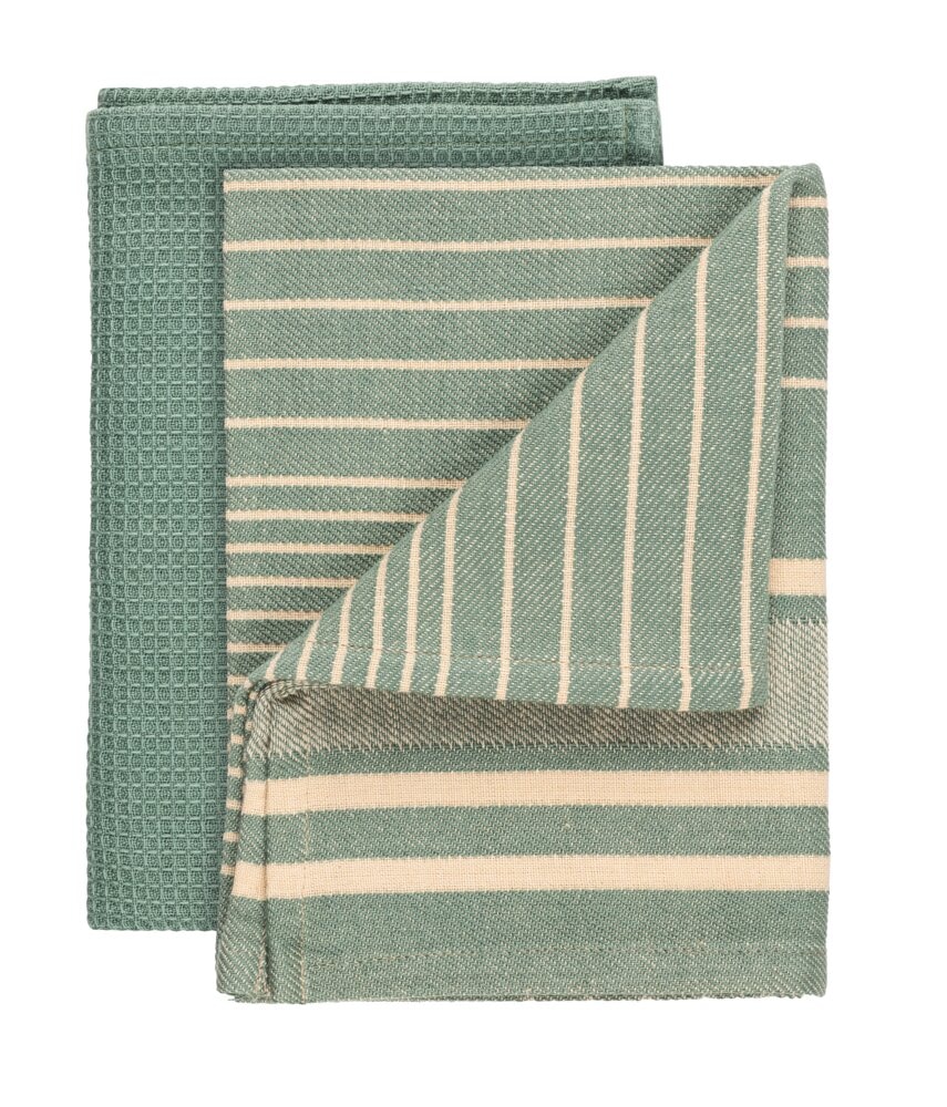 Geschirrtuch Mod. Tito, grün, Baumwolle, 45x65 cm, 2er Set aus 100 % Baumwolle