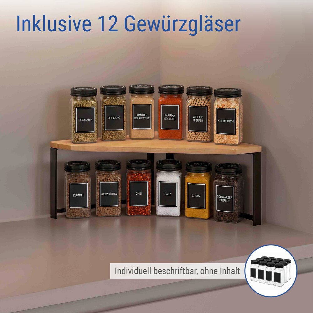Keukenhoekrek Mod. Lou en kruidenpotjes, 13-delig