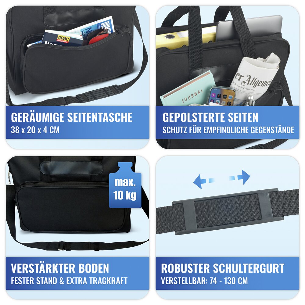 Komfort-Universaltasche Schwarz  100 % Polyester