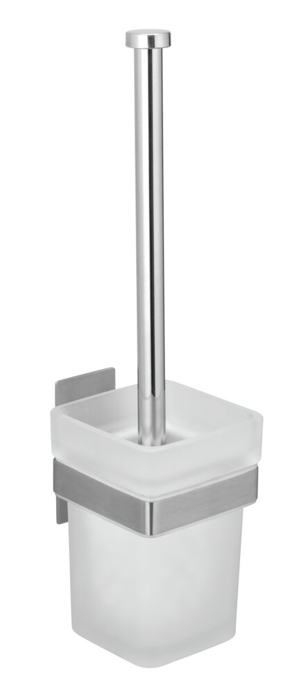 Turbo-Loc® WC-Garnitur Mod. Genova Matt  Abnehmbarer Behälter aus satiniertem Glas