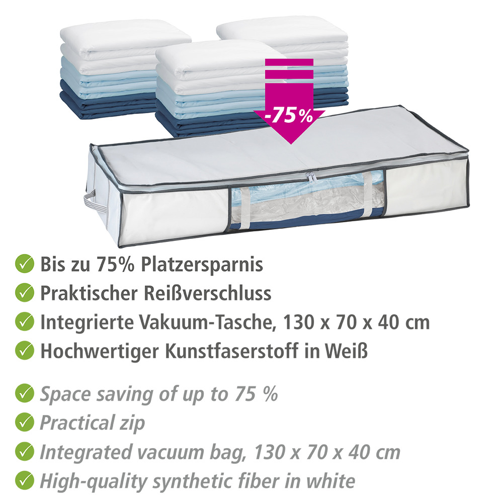 Vakuum Soft Unterbett-Box  bis zu 75 % Platzersparnis