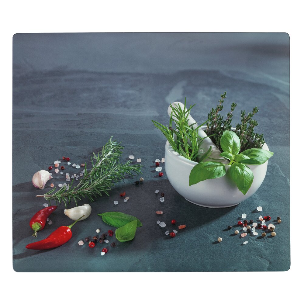 Tapis de protection Mod. Cuisine aux herbes 60 x 52 cm  tapis résistant à la chaleur pour plaques de cuisson