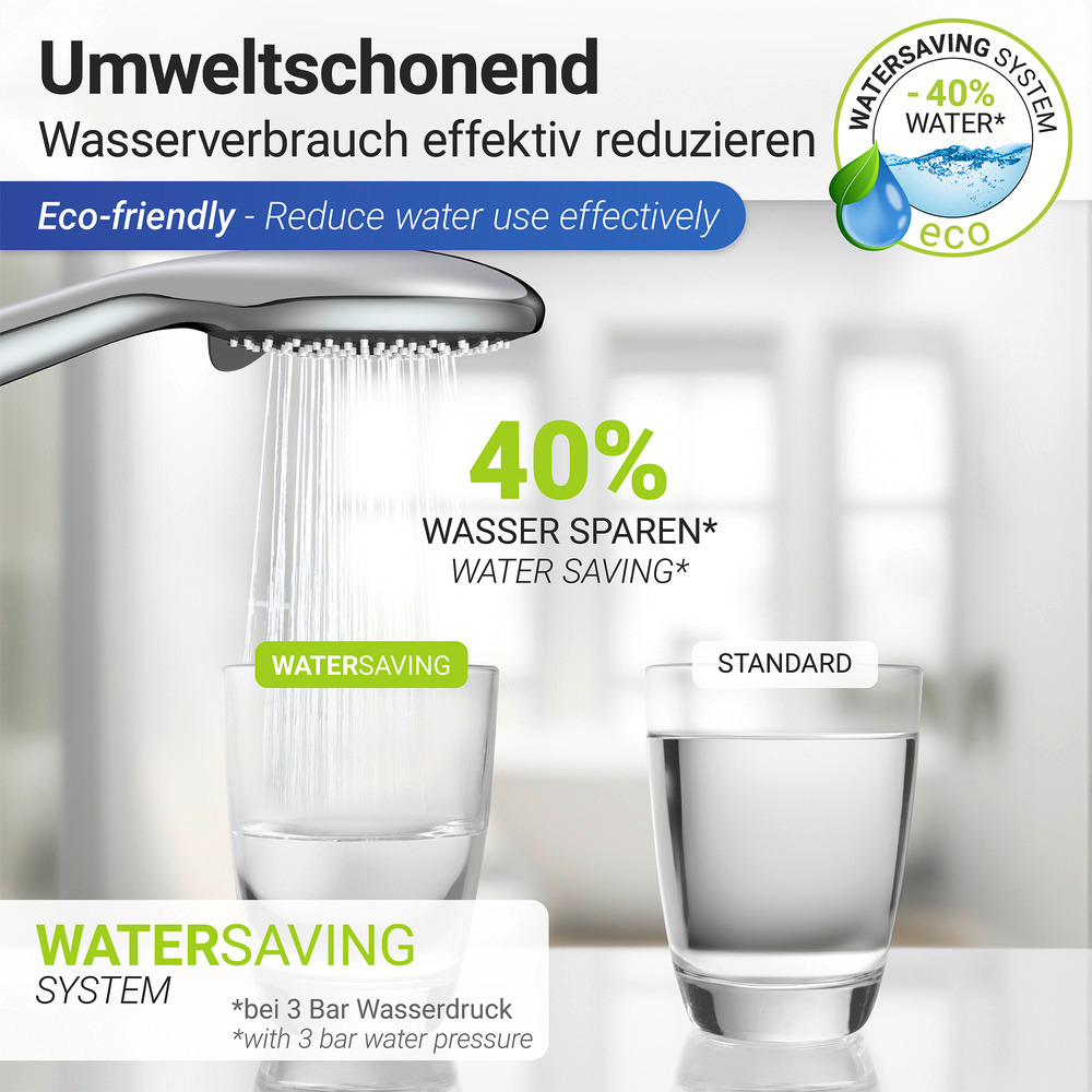 Duschkopf Watersaving Chrom Ø 11 cm  Ø 11 cm