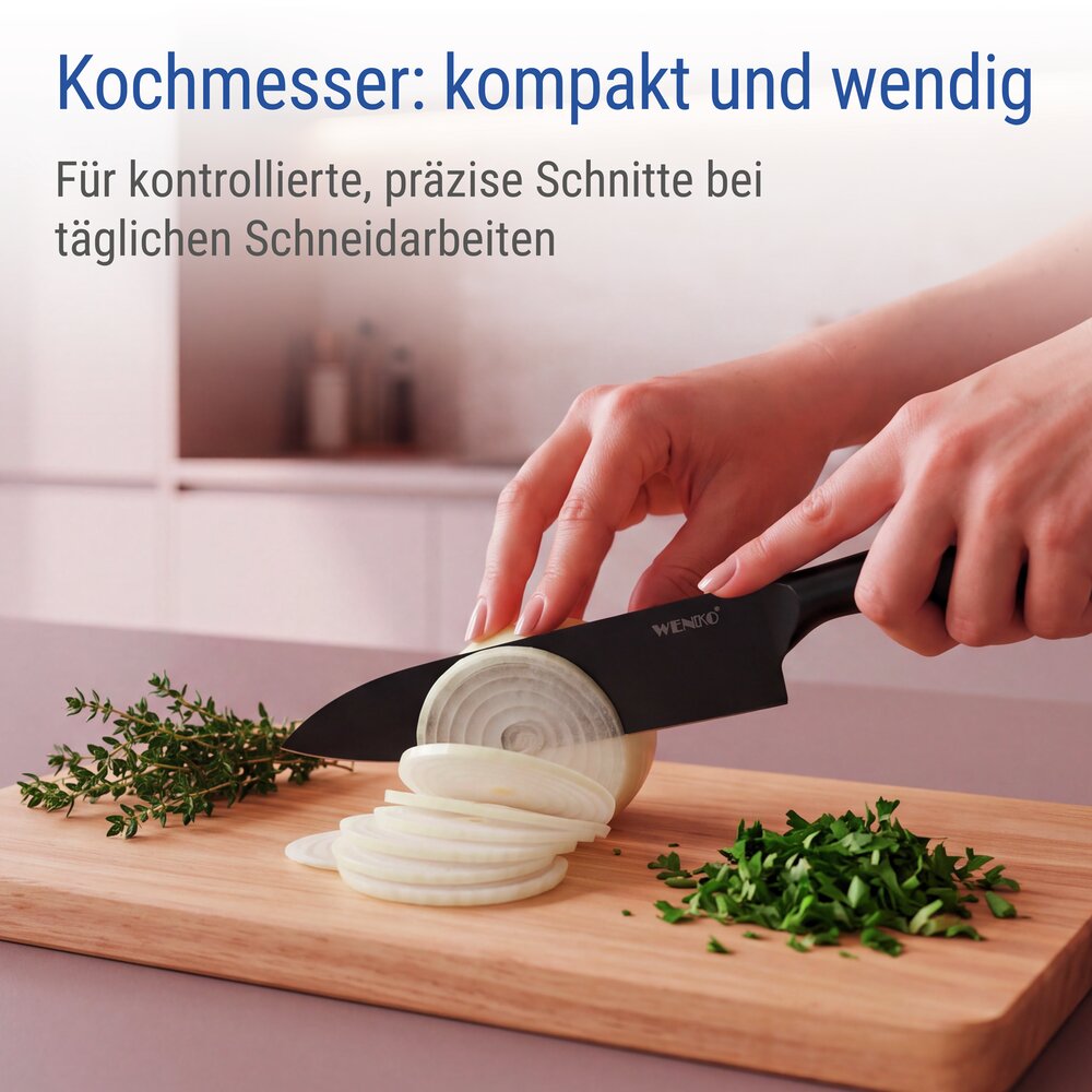Kochmesser Mod. Ace, Schwarz  Küchenmesser aus rostfreiem Edelstahl