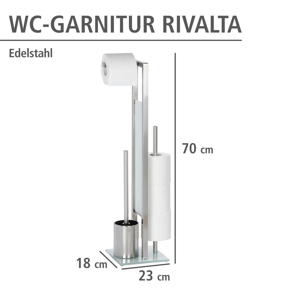 Stand WC-Garnitur Mod. Rivalta  Edelstahl rostfrei