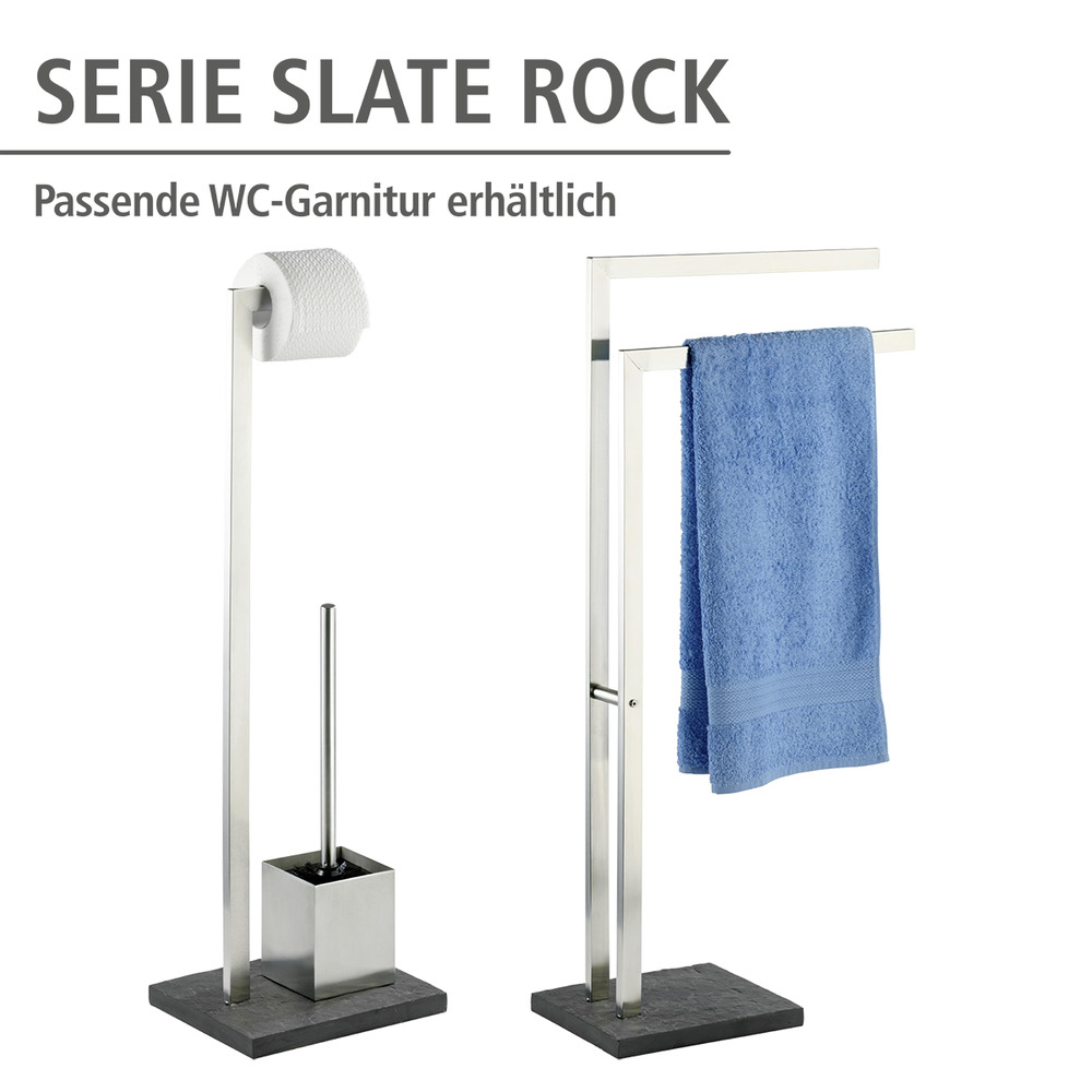 Stand WC-Garnitur Mod. Slate Rock  Edelstahl rostfrei