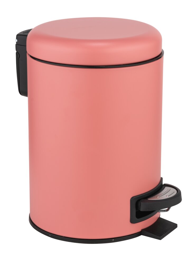 Cosmétiques Poubelle à pédale Leman Coral mat 3L  avec insert amovible