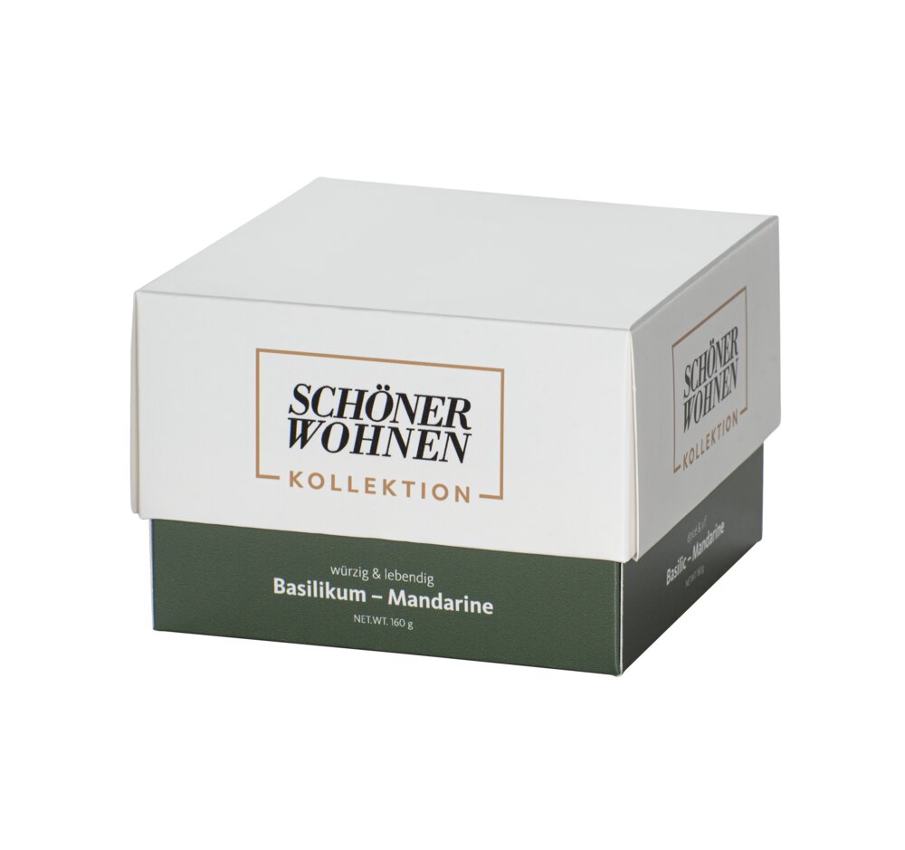 Collection SCHÖNER WOHNEN Bougie parfumée Mod.  Basil M  Durée de combustion 30 - 40 heures