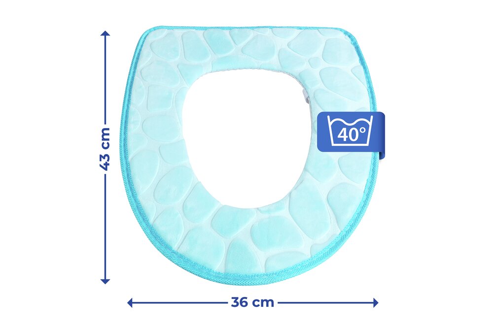 WC-Sitzpolster Memory Foam blau  WC-Sitz Auflage