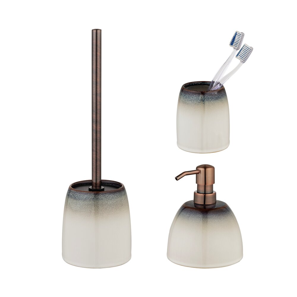 Keramik Bad-Accessoire Set Mod. OSTETO  3-teilig