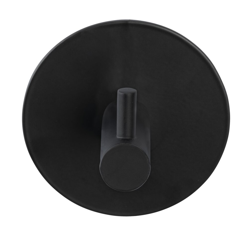 Wandhaken Uno Mod. MELETO, Schwarz  2er Set