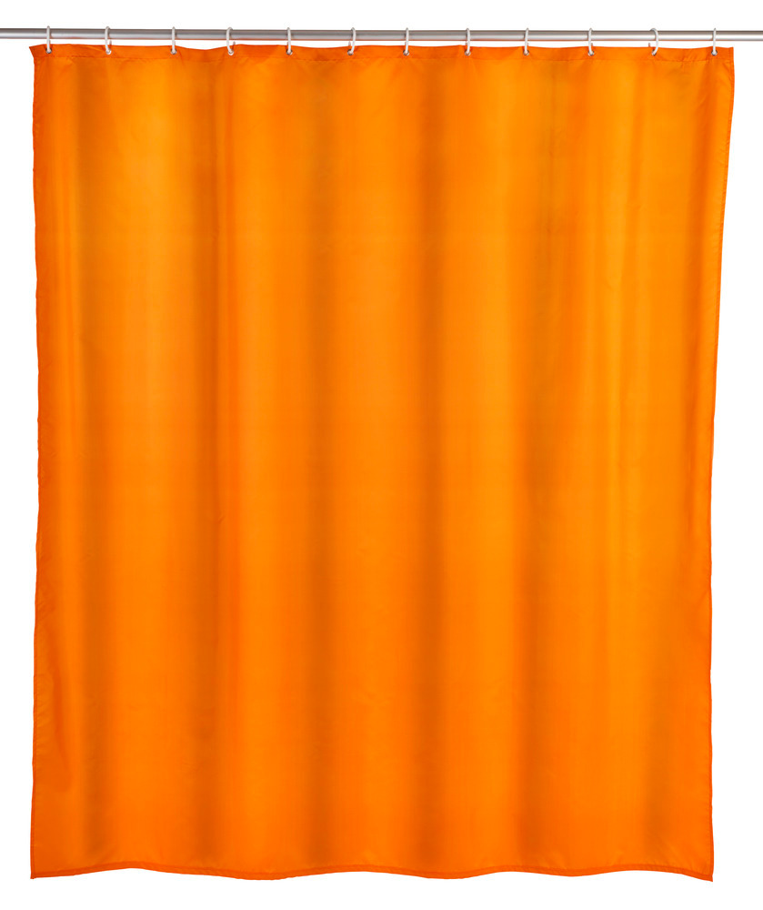 Anti-Schimmel Duschvorhang Uni Orange, 180 x 200 cm  waschbar