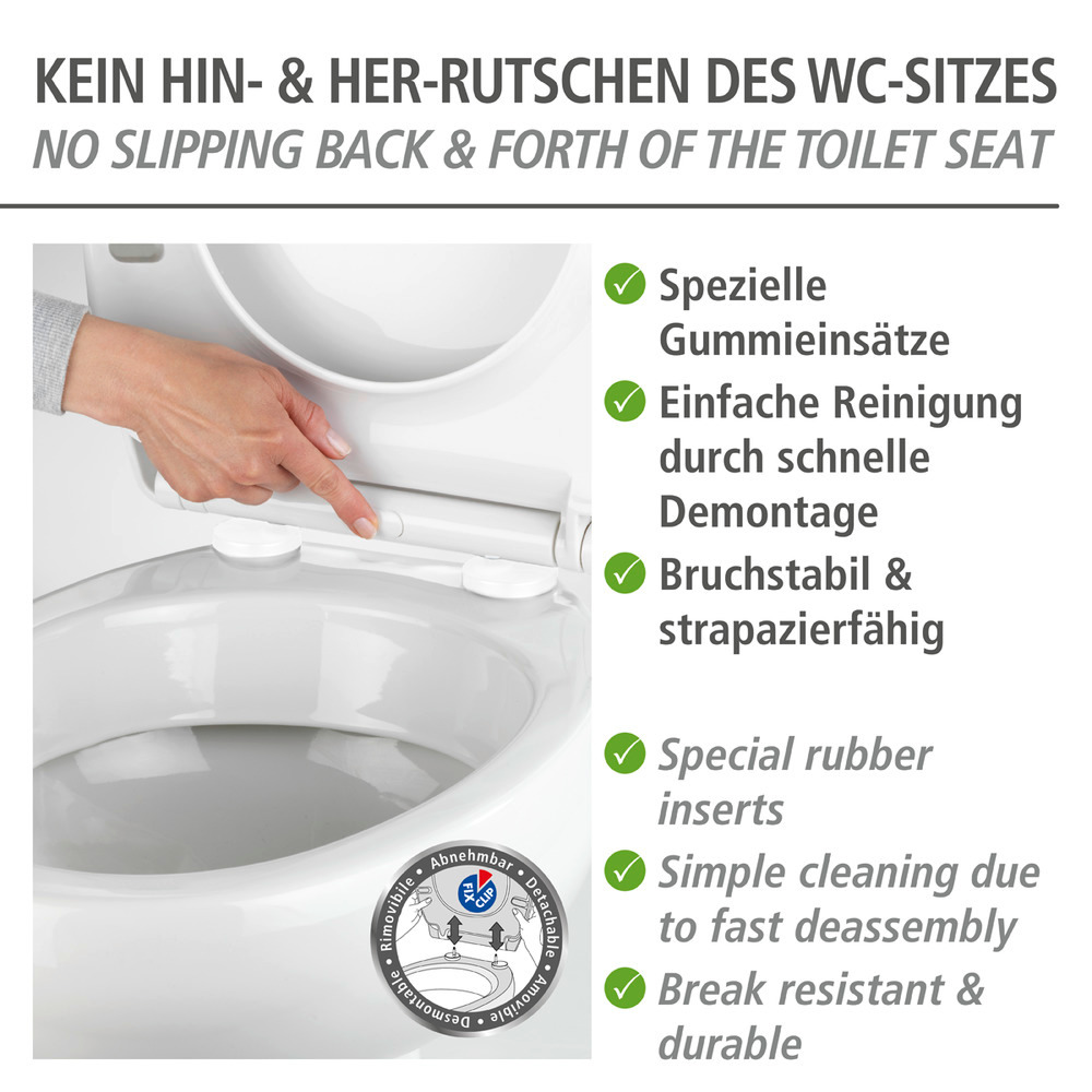 Premium WC-Sitz Mod. Kos Weiß  mit Absenkautomatik