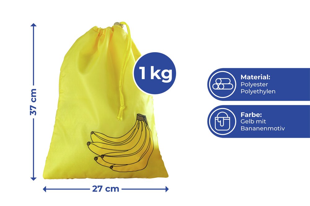 Frischhaltebeutel für Bananen  für ca. 1 kg Bananen