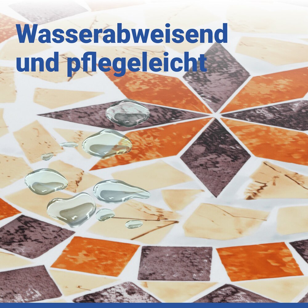Spann-Tischdecke Mod. Mediterran XL, Ø 85 - 105 cm  für Garten und Outdoor-Bereich