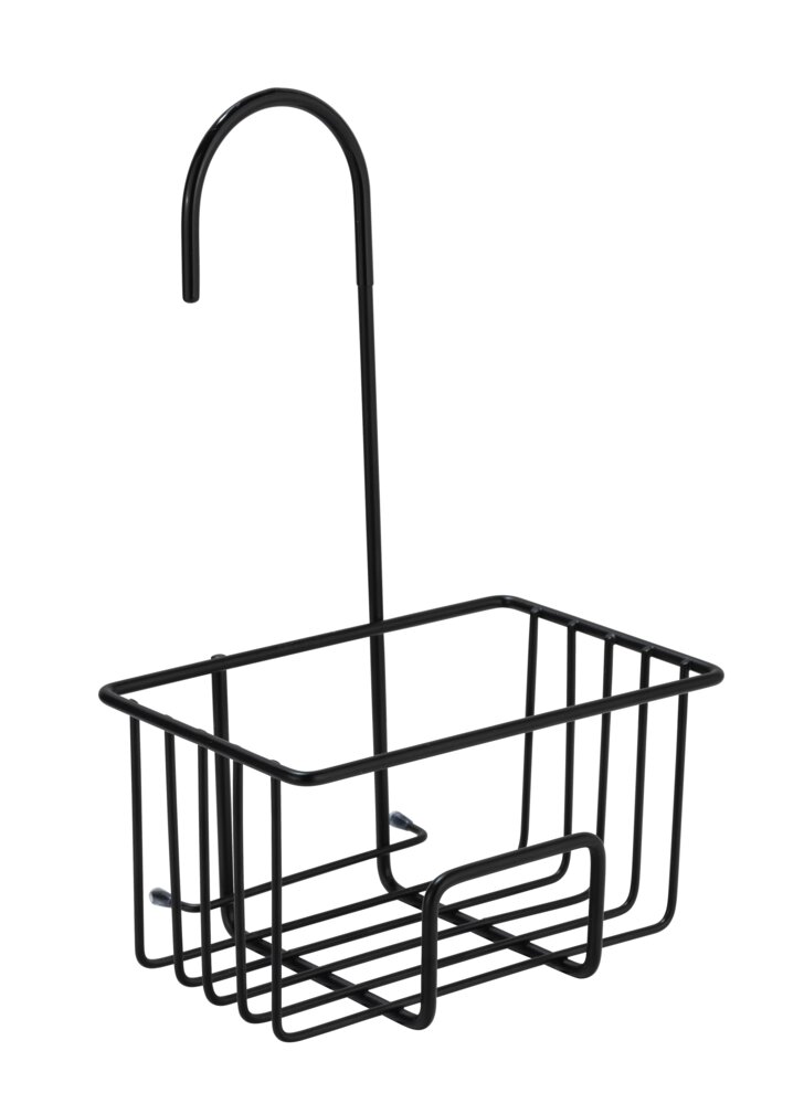 Caddie de douche Mod. Milito, noir, acier inoxydable, PET, 18x28,5x13 cm  en acier inoxydable résistant